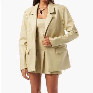 WeWoreWhat Vegan Leather Blazer NWT